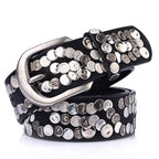 Sera Chrome Vintage Dar Pimli Deri Kemer Beltlux