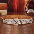 Sera Chrome Vintage Dar Pimli Deri Kemer Beltlux