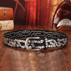 Sera Chrome Vintage Dar Pimli Deri Kemer Beltlux