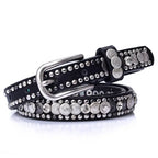 Seraphina Rhinestone Taşlı İnce Deri Kemer Beltlux