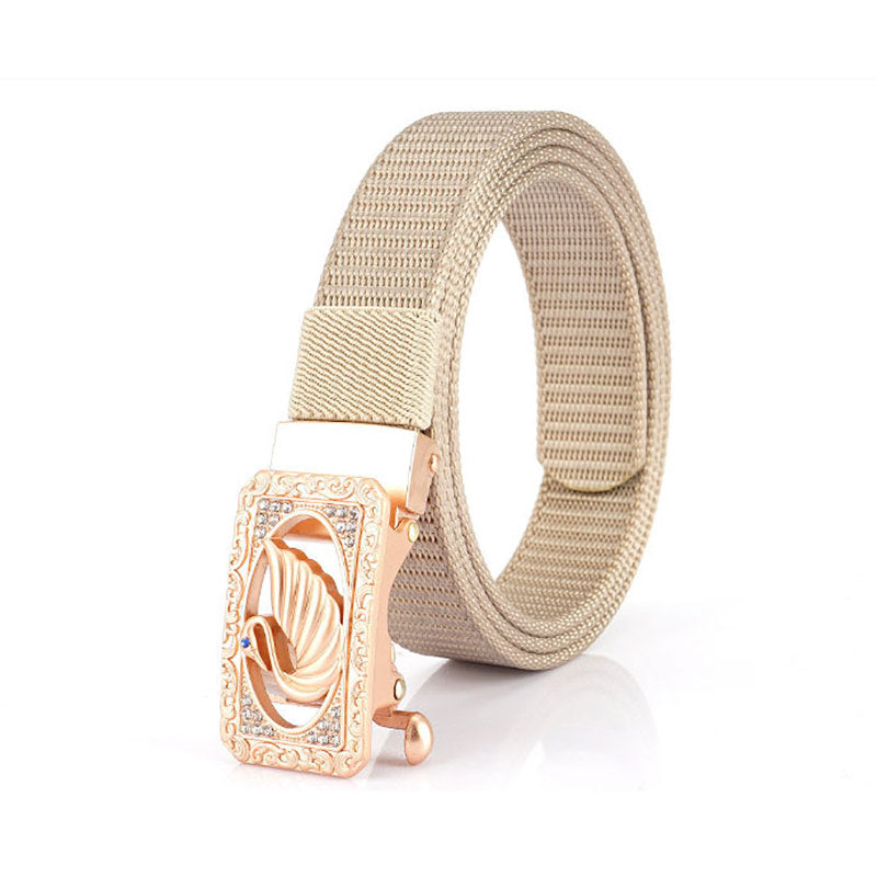 Beltlux SwanLock Otomatik Toka Kadın Kemeri – Bej