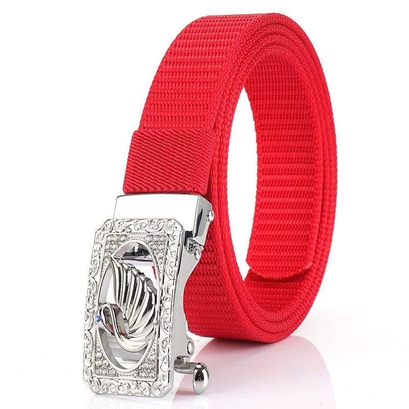 Beltlux SwanLock Otomatik Toka Kadın Kemeri – Kırmızı