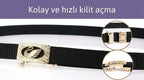 Beltlux SwanLock Otomatik Toka Kadın Kemeri – Bej Beltlux