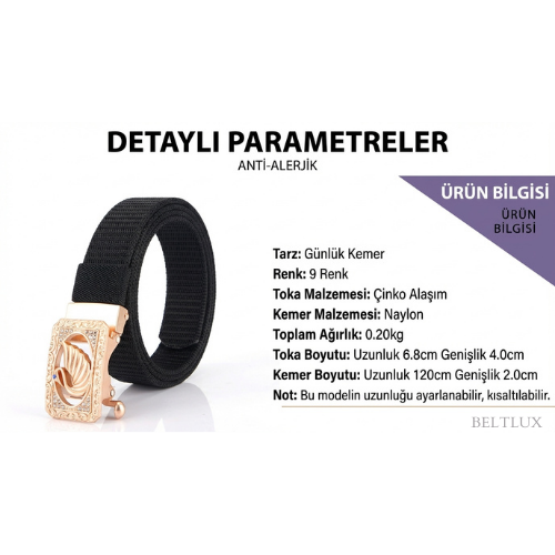 Beltlux SwanLock Otomatik Toka Kadın Kemeri – Bej