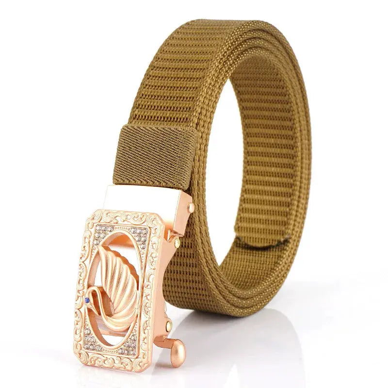 Beltlux SwanLock Otomatik Toka Kadın Kemeri – Bej Beltlux