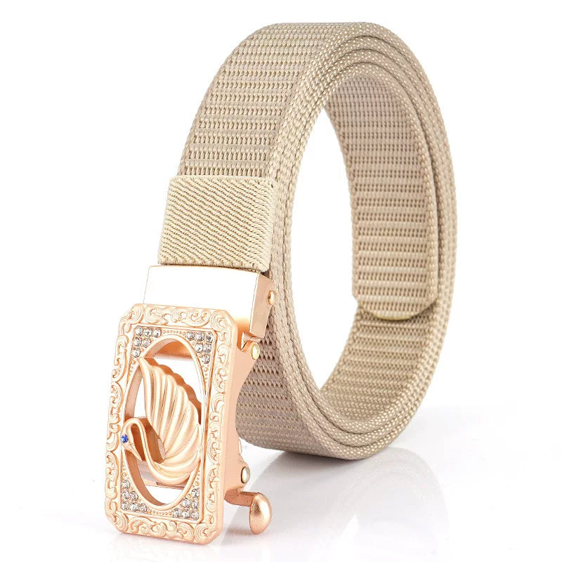 Beltlux SwanLock Otomatik Toka Kadın Kemeri – Bej