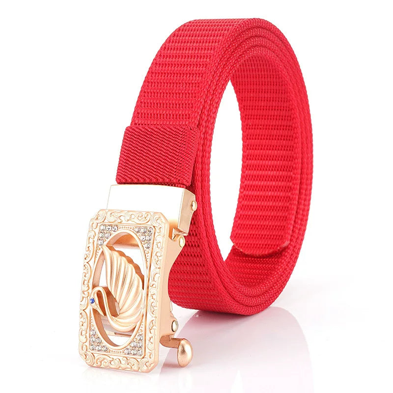 Beltlux SwanLock Otomatik Toka Kadın Kemeri – Kırmızı