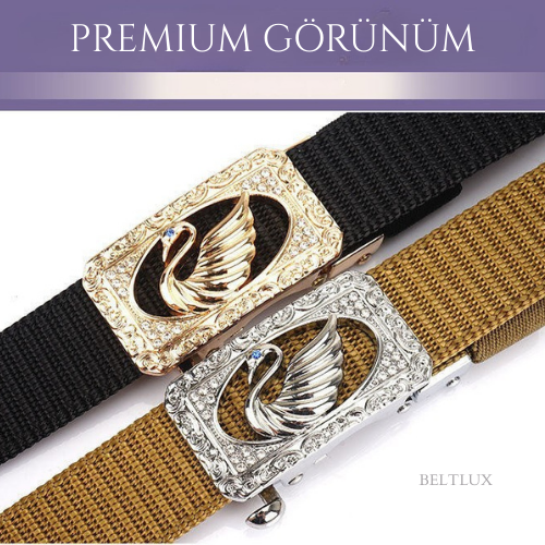 Beltlux SwanLock Otomatik Toka Kadın Kemeri – Gri