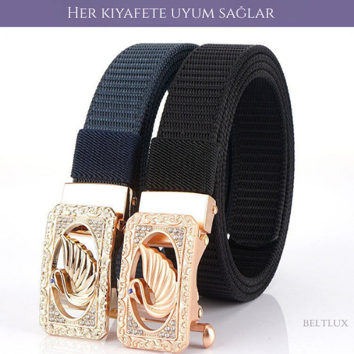 Beltlux SwanLock Otomatik Toka Kadın Kemeri – Lacivert