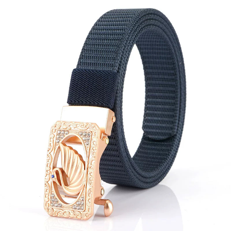 Beltlux SwanLock Otomatik Toka Kadın Kemeri – Lacivert