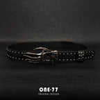 İskelet El Tokalı Zımbalı Kadın Kemer – Y2K Punk Heavy Beltlux