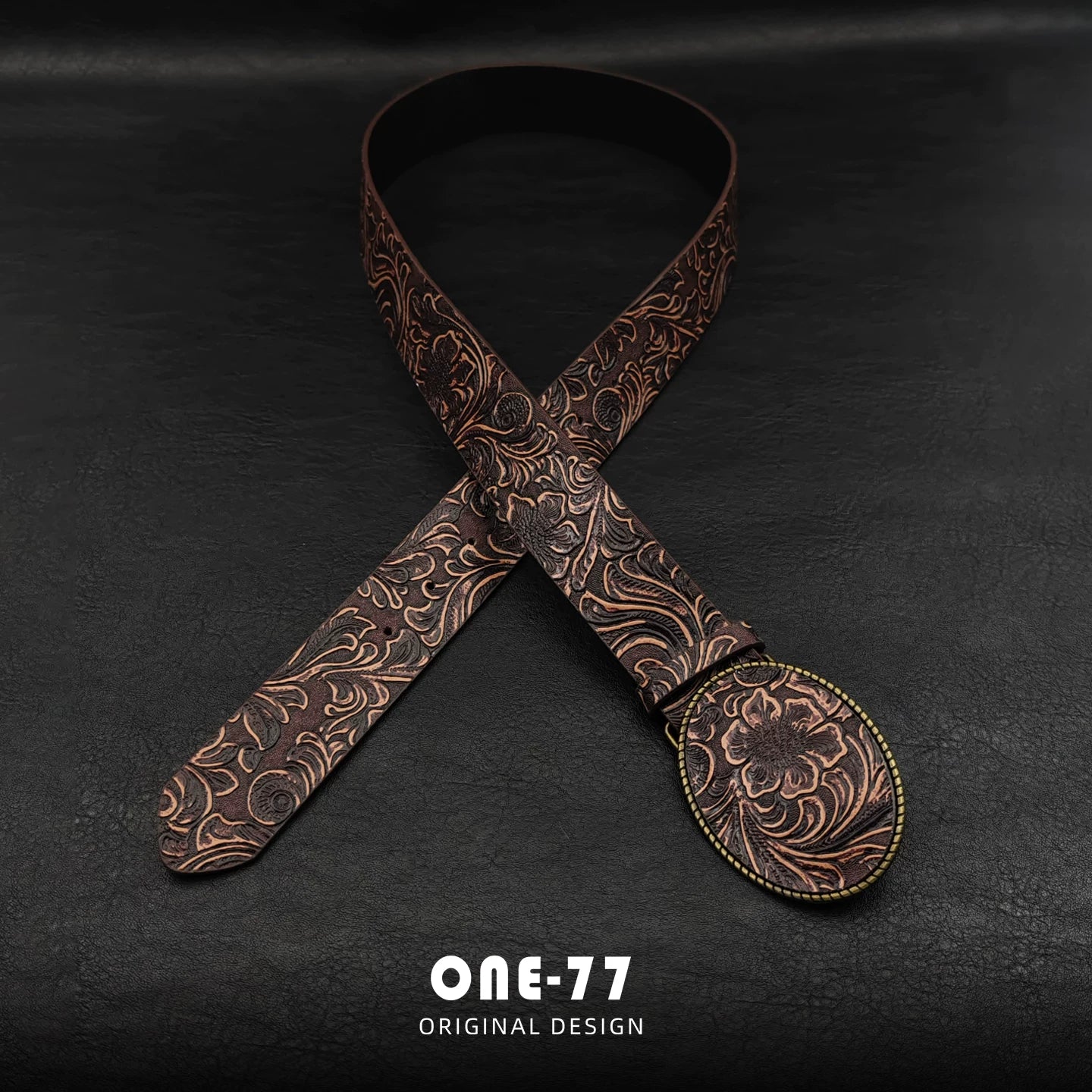 Amerikan Vintage Retro Kemer (Unisex) 2025 Yeni Model Eskitme Vintage Kırmızı-Kahverengi Desenli Deri Kemer Aksesuarı Beltlux