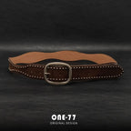 Retro Kahverengi Zımbalı Kadın Kemer – Vintage Beltlux