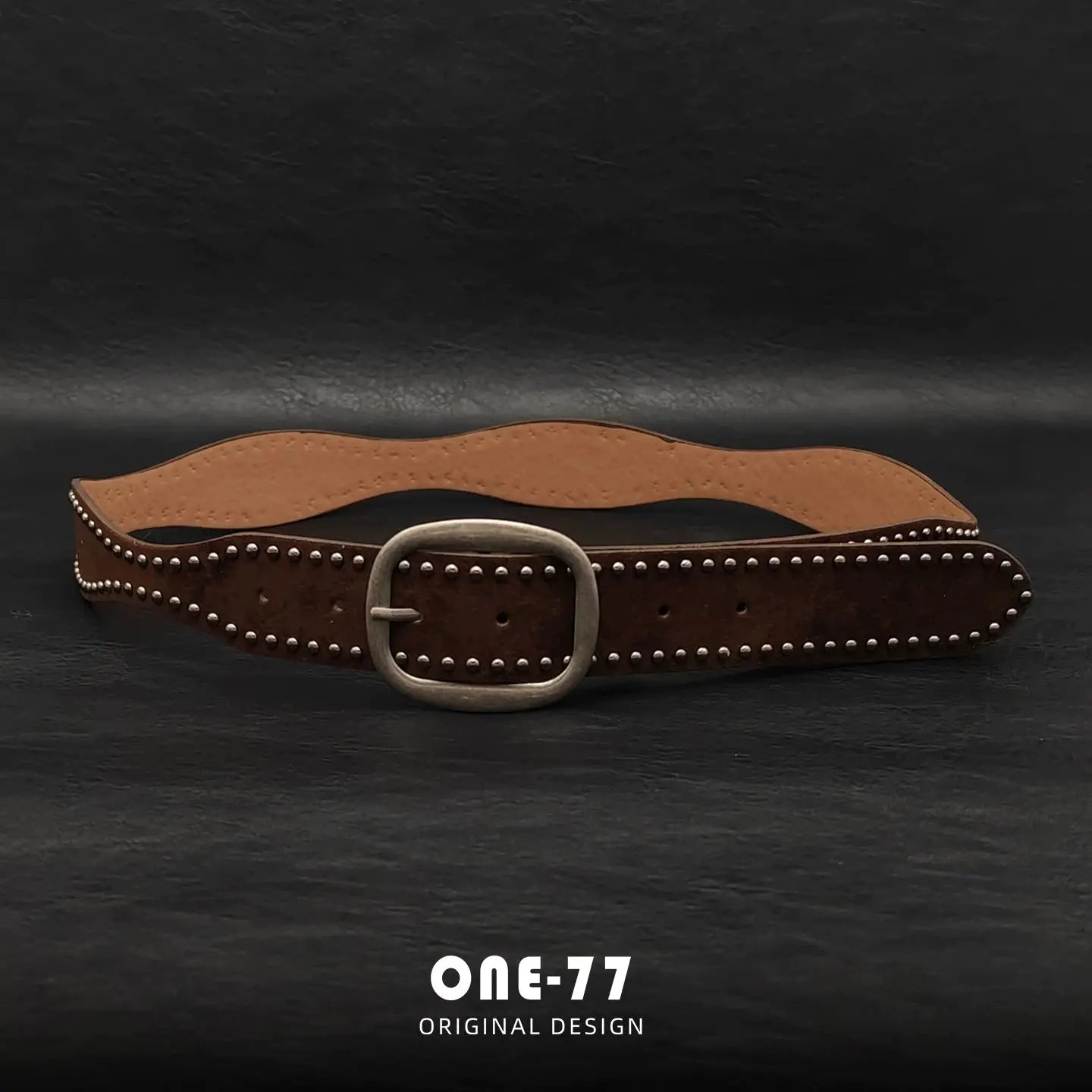 Retro Kahverengi Zımbalı Kadın Kemer – Vintage Beltlux