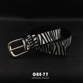 Zebra Desenli Süet Görünümlü Kadın Kemer – Retro Y2K Beltlux