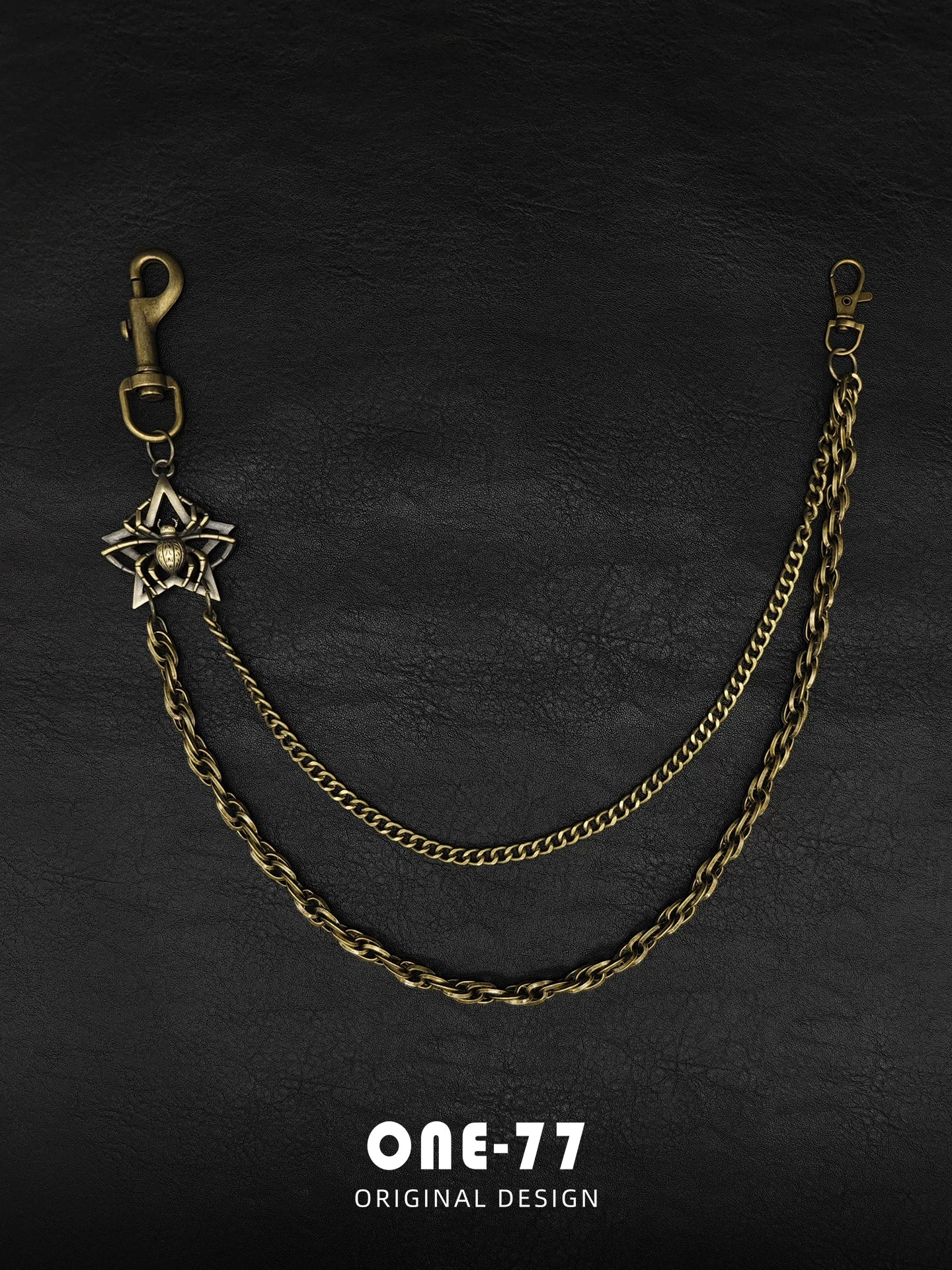 Örümcek Punk Tarzı Çift Katmanlı Metal Zincir Bel Zinciri Unisex 2026 Küçük Koleksiyon Tasarımı Haç Aksesuarlı Pantolon Zinciri Beltlux