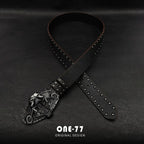 Kuru Kafa Tokalı Zımbalı Kemer – Siyah Punk & Retro Unisex Beltlux