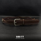 BeltLux Kahverengi Perçinli Unisex Kemer Beltlux