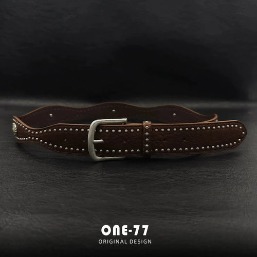 BeltLux Kahverengi Perçinli Unisex Kemer Beltlux