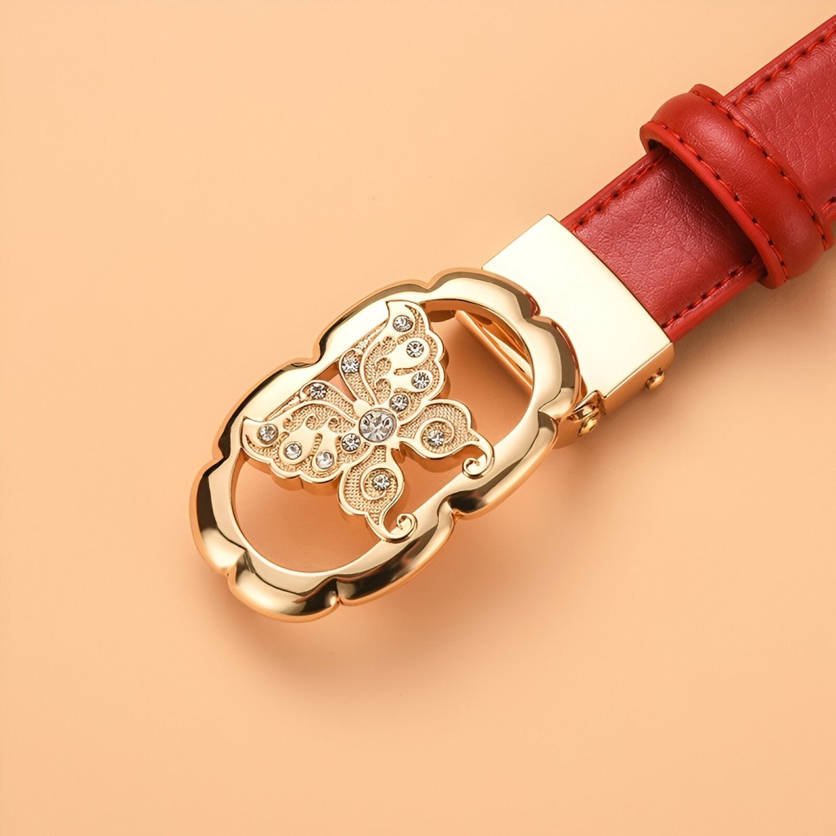 Edvina Deri Kemer Otomatik Tokalı – Kelebek Toka ile Şık Model