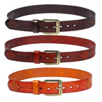 Deri dokulu kemer - Bohem tarzı unisex, Xioma modeli Beltlux