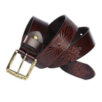 Deri dokulu kemer - Bohem tarzı unisex, Xioma modeli Beltlux