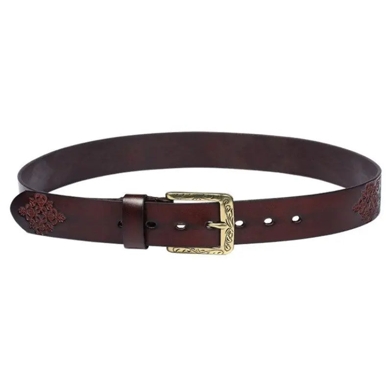Deri dokulu kemer - Bohem tarzı unisex, Xioma modeli Beltlux