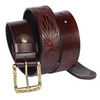 Deri dokulu kemer - Bohem tarzı unisex, Xioma modeli Beltlux