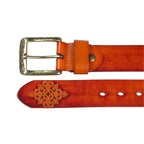 Deri dokulu kemer - Bohem tarzı unisex, Xioma modeli Beltlux