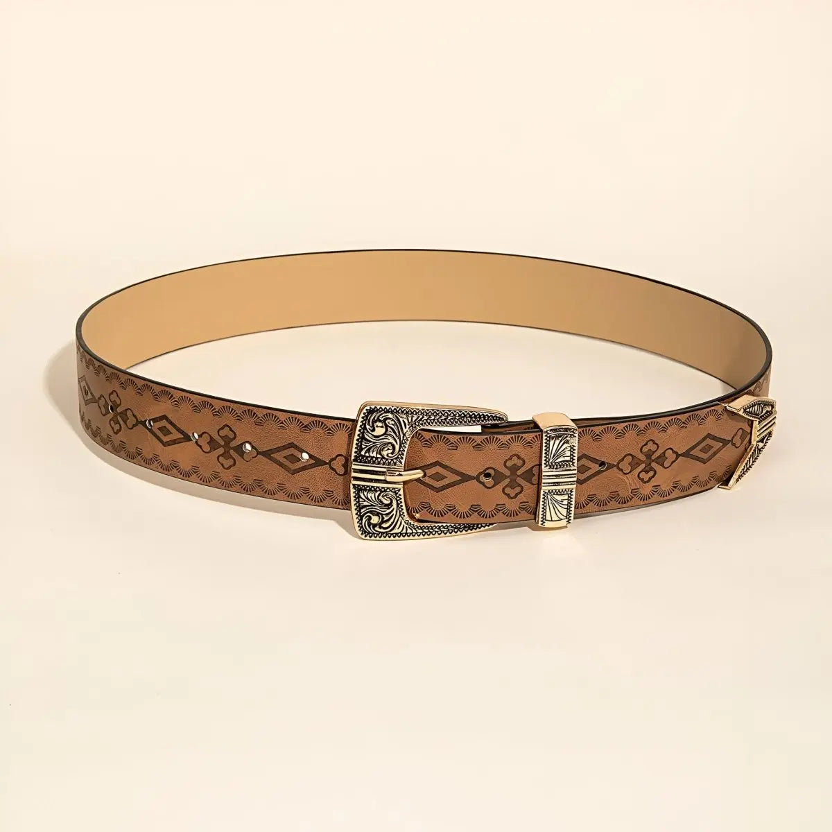 Maeda Modeli – Modern Tarzda Geometrik Western Kemer Beltlux