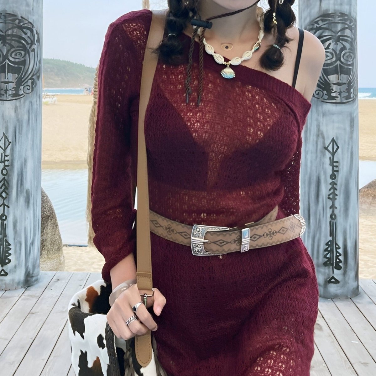 Maeda Modeli – Modern Tarzda Geometrik Western Kemer