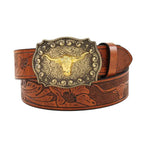 Erkekler için Boğa Tokalı Western Kemer, Solomon Modeli Beltlux