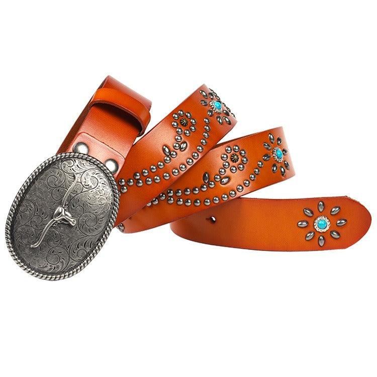 Perçinli kovboy kemeri – Vali Modeli, zarif ve dayanıklı