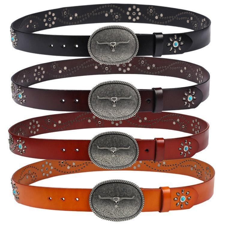 Perçinli kovboy kemeri – Vali Modeli, zarif ve dayanıklı