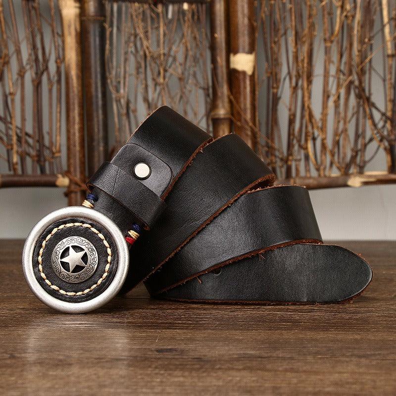 Gerçek deri Western kemer, Arjun modeli – otantik ve dayanıklı stil