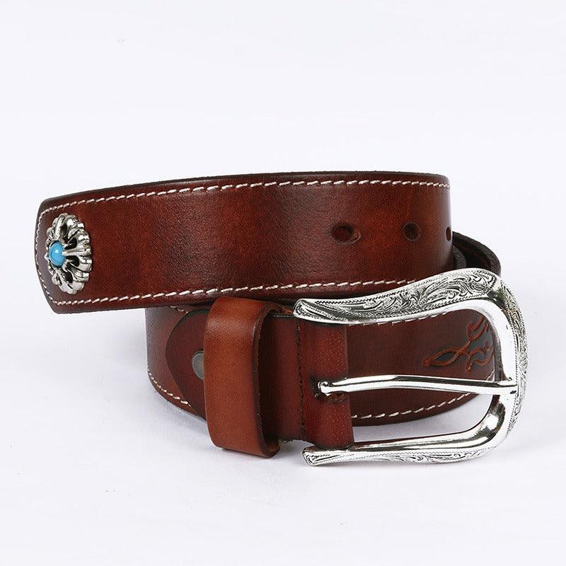 Gerçek deri Western kemeri – Tsula Modeli, zarafet ve dayanıklılık