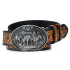 Erkekler için deri Western kemer, Jester modeli Beltlux