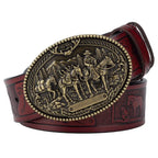Erkekler için deri Western kemer, Jester modeli Beltlux