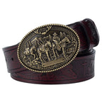 Erkekler için deri Western kemer, Jester modeli Beltlux