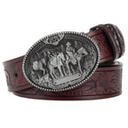 Erkekler için deri Western kemer, Jester modeli Beltlux
