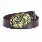 Suni deri Western kemeri, erkek, Raven modeli Beltlux