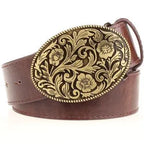 Suni deri Western kemeri, erkek, Raven modeli Beltlux