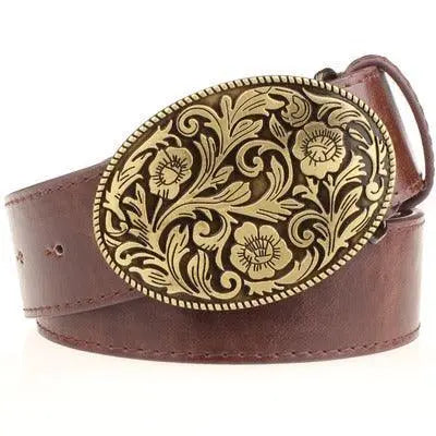 Suni deri Western kemeri, erkek, Raven modeli Beltlux