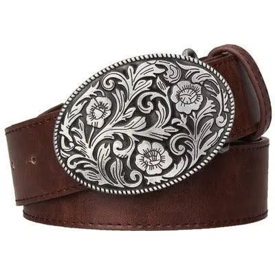 Suni deri Western kemeri, erkek, Raven modeli Beltlux