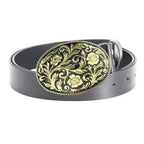 Suni deri Western kemeri, erkek, Raven modeli Beltlux