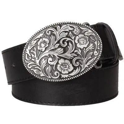 Suni deri Western kemeri, erkek, Raven modeli Beltlux
