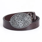 Suni deri Western kemeri, erkek, Raven modeli Beltlux