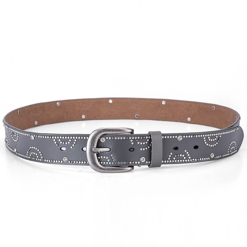 Moda Rhinestone Perçinli Kemer Kadınlar İçin Kovboy Kızı-WB7054